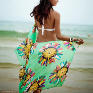 2020 Summer Bohemian Women Summer Beach Dress Green Bikini Cover-ups S –  urdailystore.com